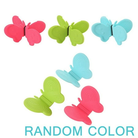 Adorable Butterfly-Shaped Silicone Anti-Scald Device Kitchen Tool Gadget Random Adorable Butterfly-Shaped Silicone Anti-Scald Device Kitchen Tool Gadget Random